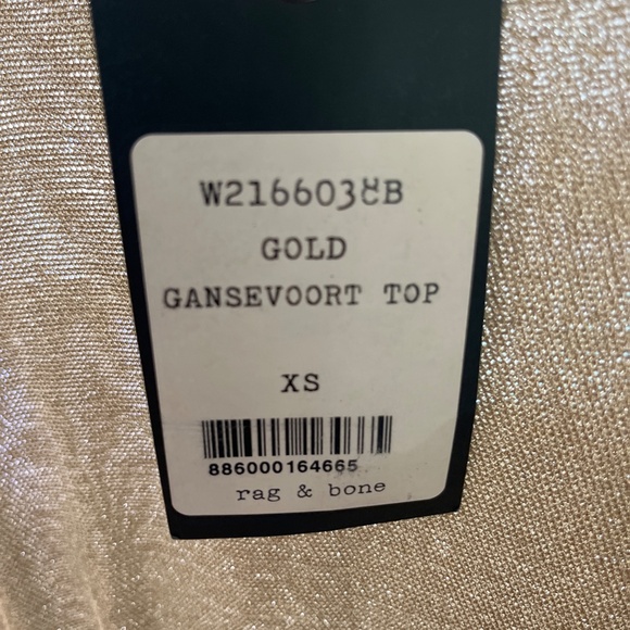 Rag & Bone gold metallic cardigan - Picture 6 of 7